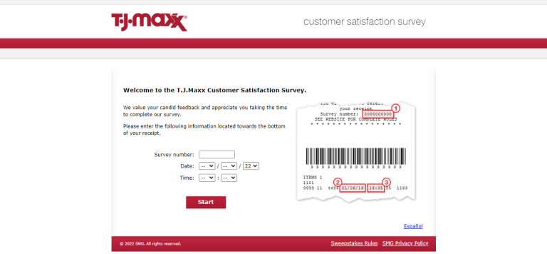 TJMaxxfeedback Win Gift Card Worth 500 TJ Maxx Survey   T.J.Maxx Customer Satisfaction Survey Image 768x356 